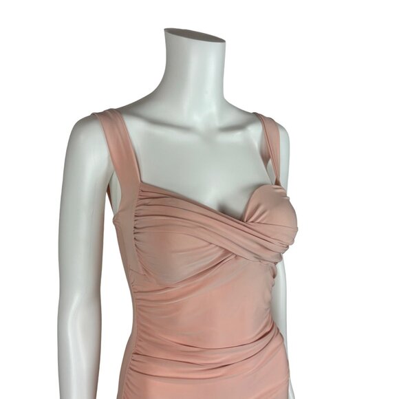 Sabora Tank Top Women's Medium Light Pink Gathered Sweetheart Bustline Pin Up - Picture 2 of 8